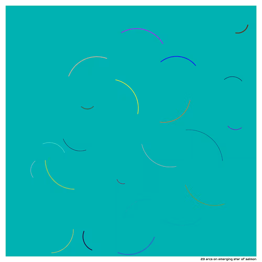 23 arcs on emerging star of salmon