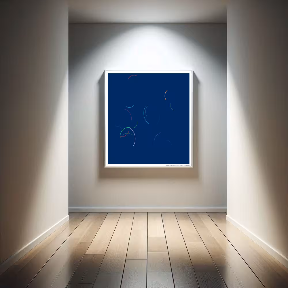 18 arcs on burnished chartreuse of the lullaby in room setting