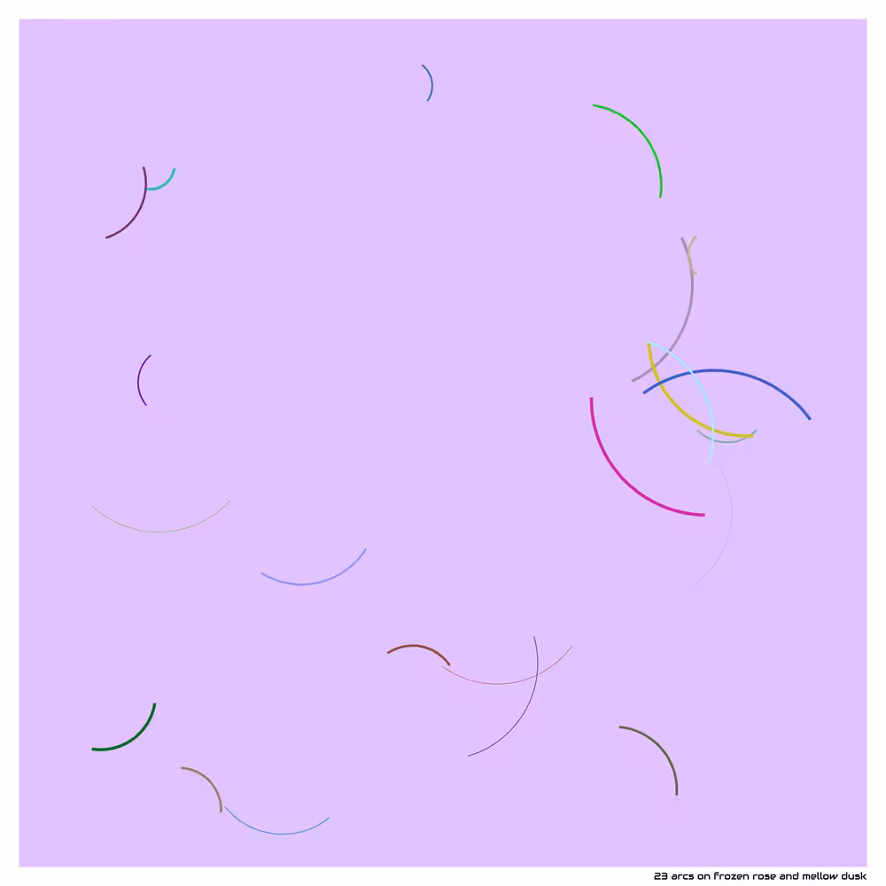 23 arcs on frozen rose and mellow dusk