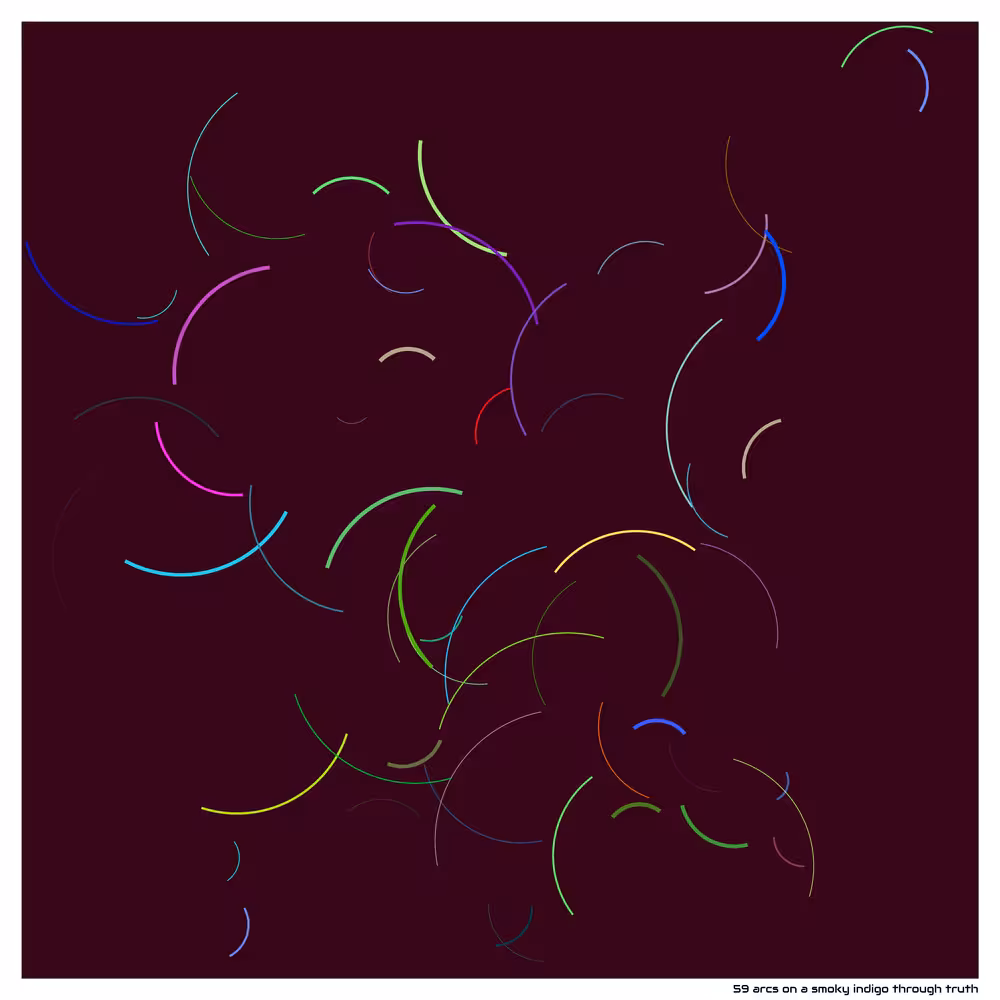 59 arcs on a smoky indigo through truth