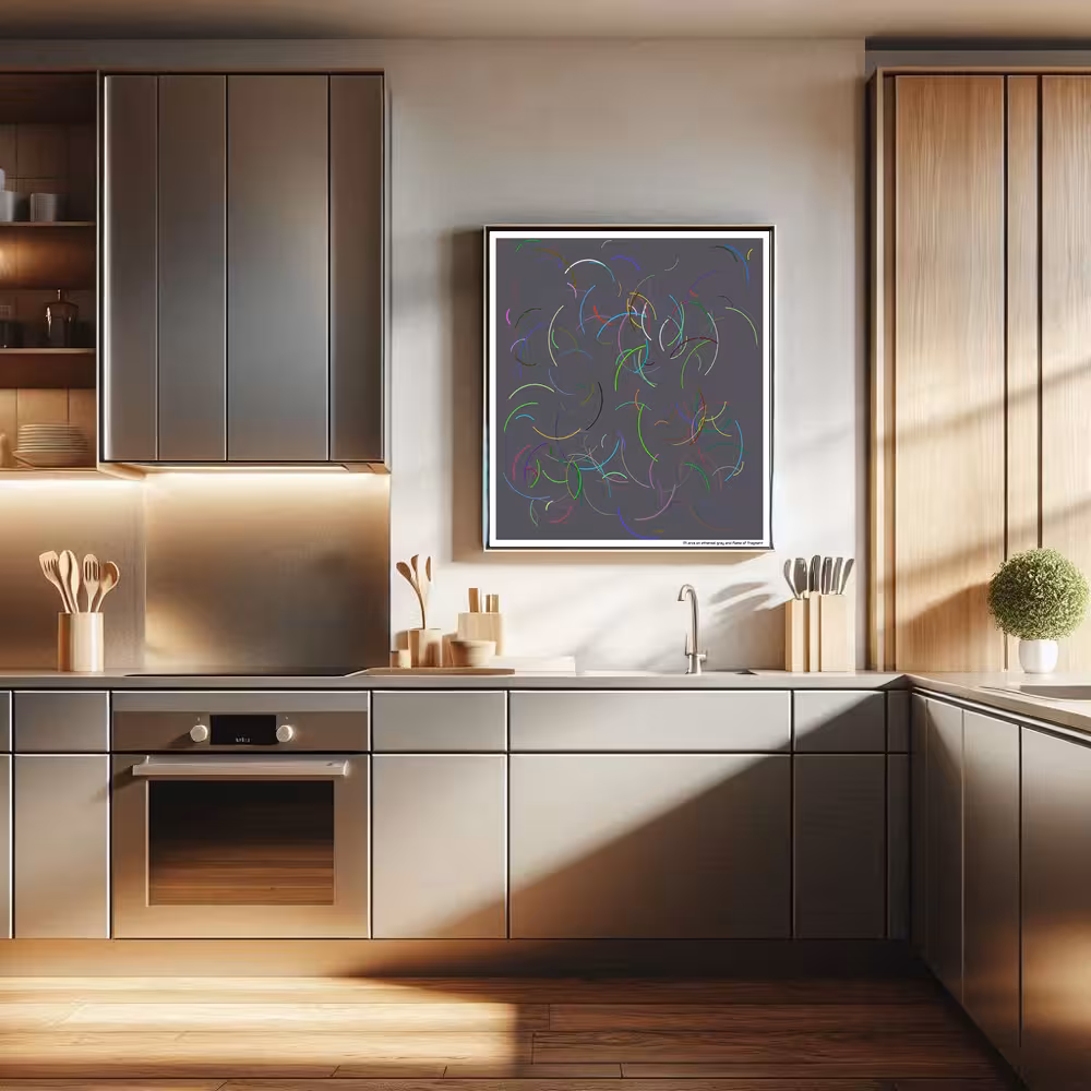 171 arcs on ethereal gray and flame of fragment in room setting