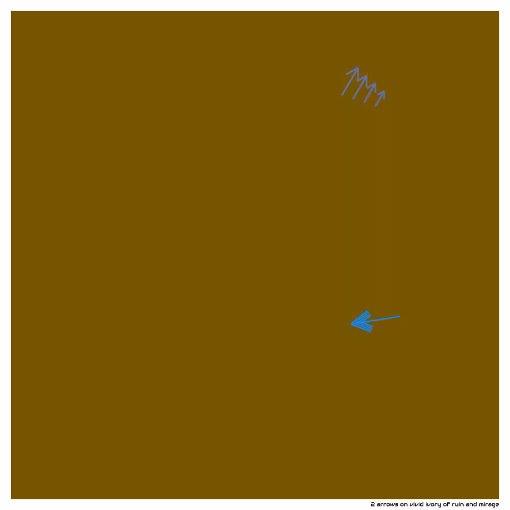 2 arrows on vivid ivory of ruin and mirage