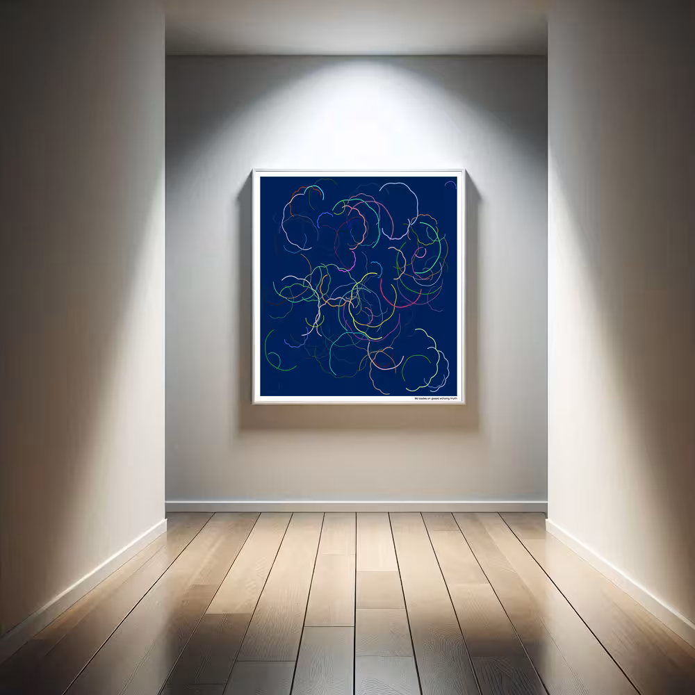 96 blades on glazed echoing truth in room setting