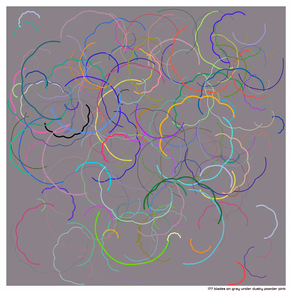 177 blades on gray under dusky powder pink