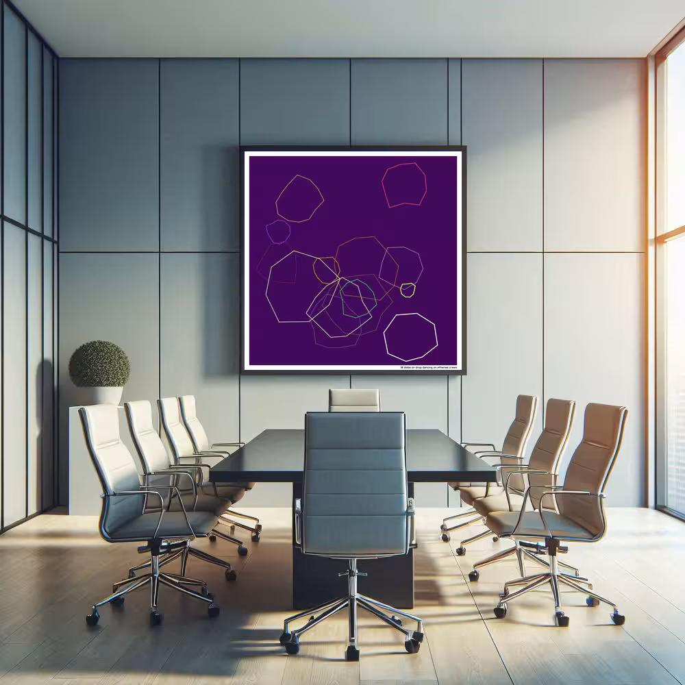 18 blobs on drop dancing on ethereal cream in room setting