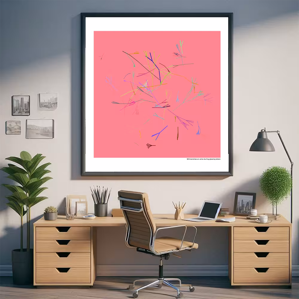 181 branches on wine during glowing lemon in room setting