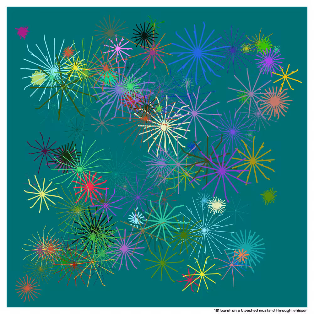 121 burst on a bleached mustard through whisper