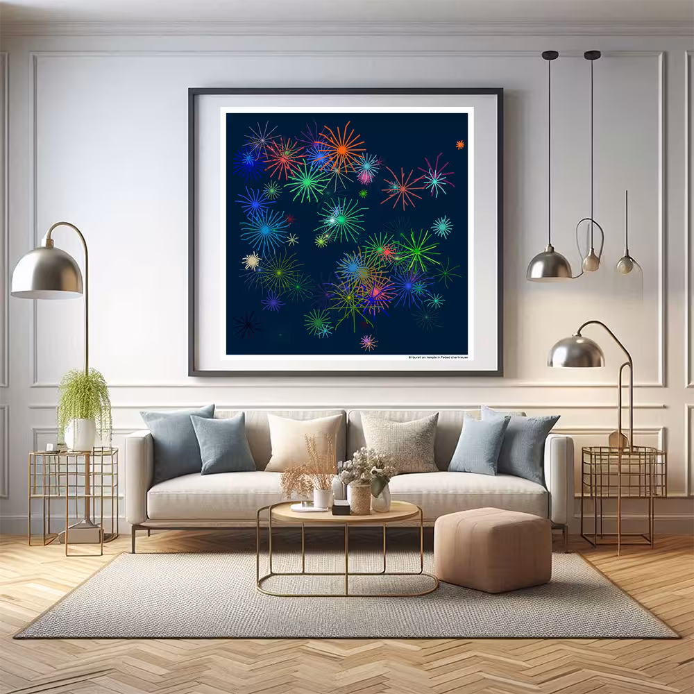 81 burst on temple in faded chartreuse in room setting