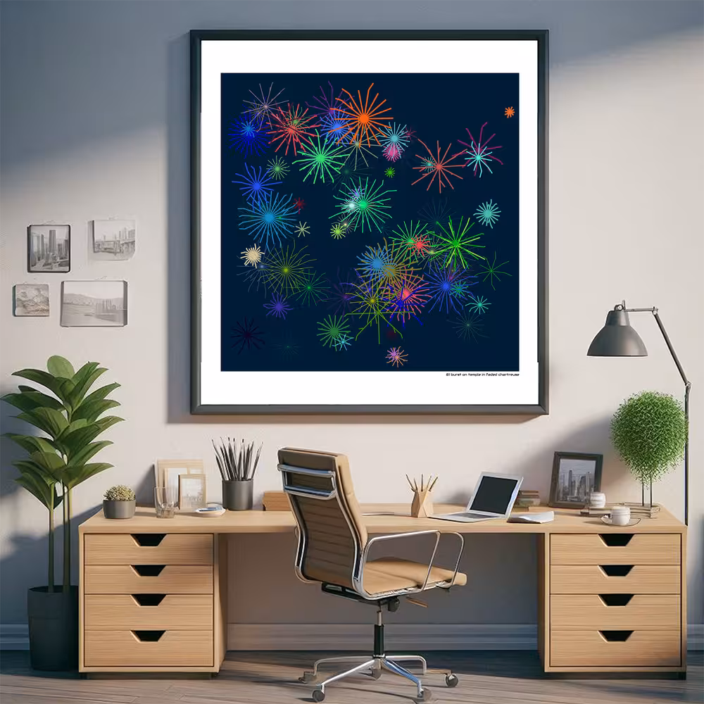 81 burst on temple in faded chartreuse in room setting