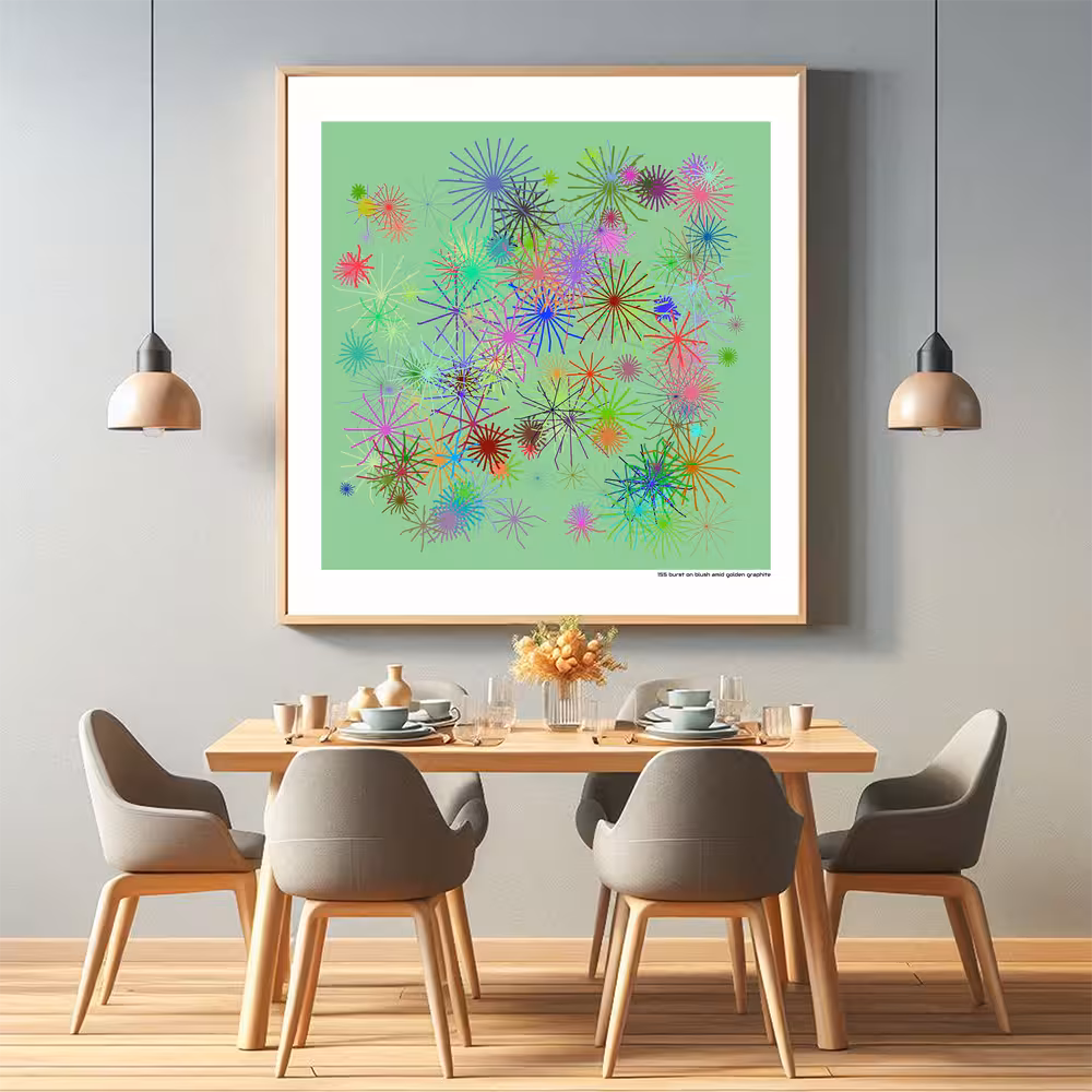 155 burst on blush amid golden graphite in room setting