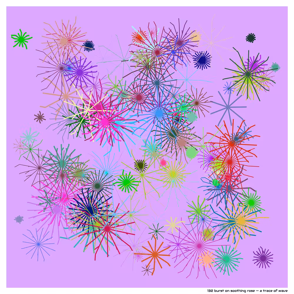132 burst on soothing rose — a trace of wave