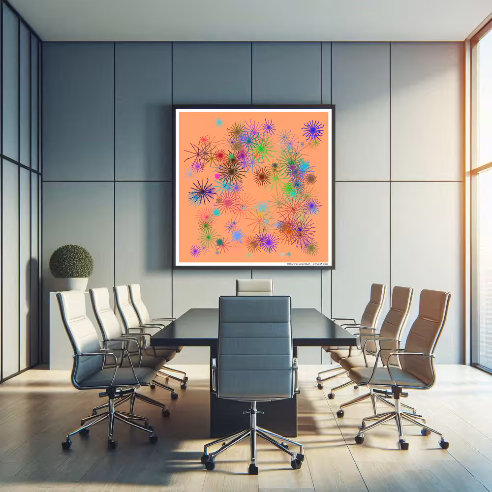 136 burst on veiled blush — a ritual of shade in room setting