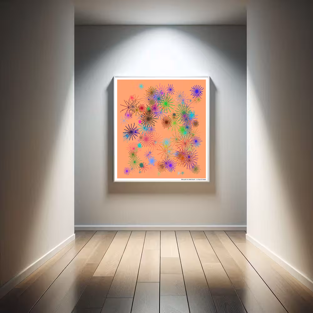 136 burst on veiled blush — a ritual of shade in room setting