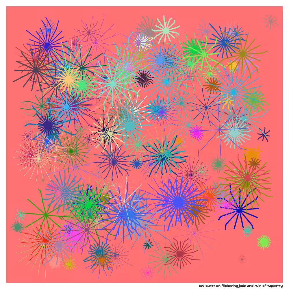 199 burst on flickering jade and ruin of tapestry