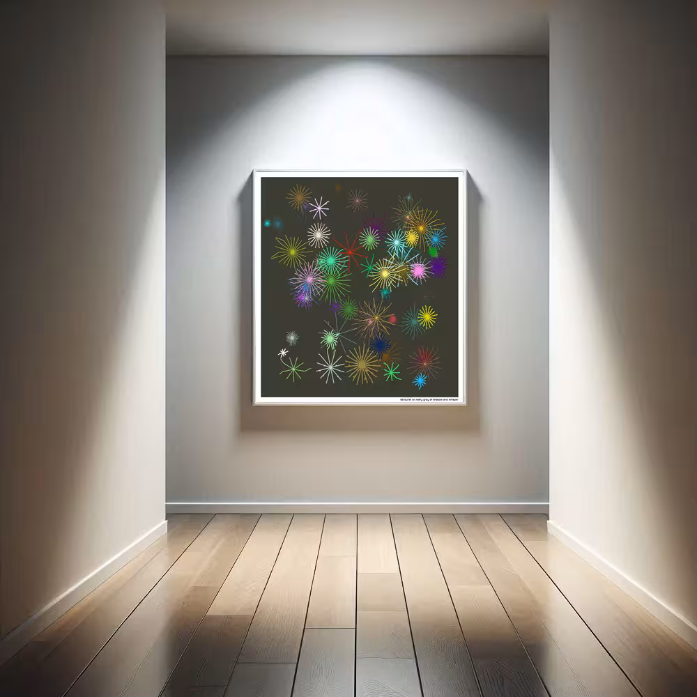 66 burst on misty gray of shadow and whisper in room setting