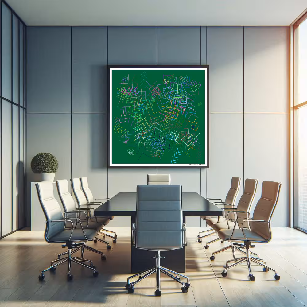 172 chevrons on drift moss in room setting