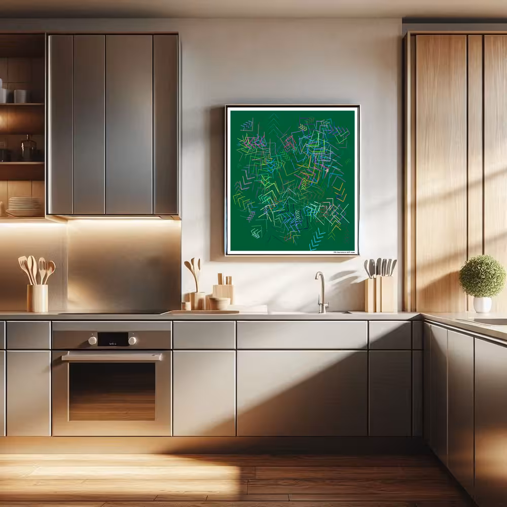 172 chevrons on drift moss in room setting