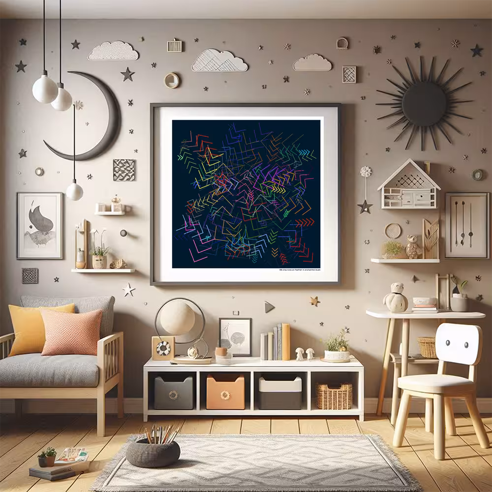 136 chevrons on feather in enchanted blush in room setting