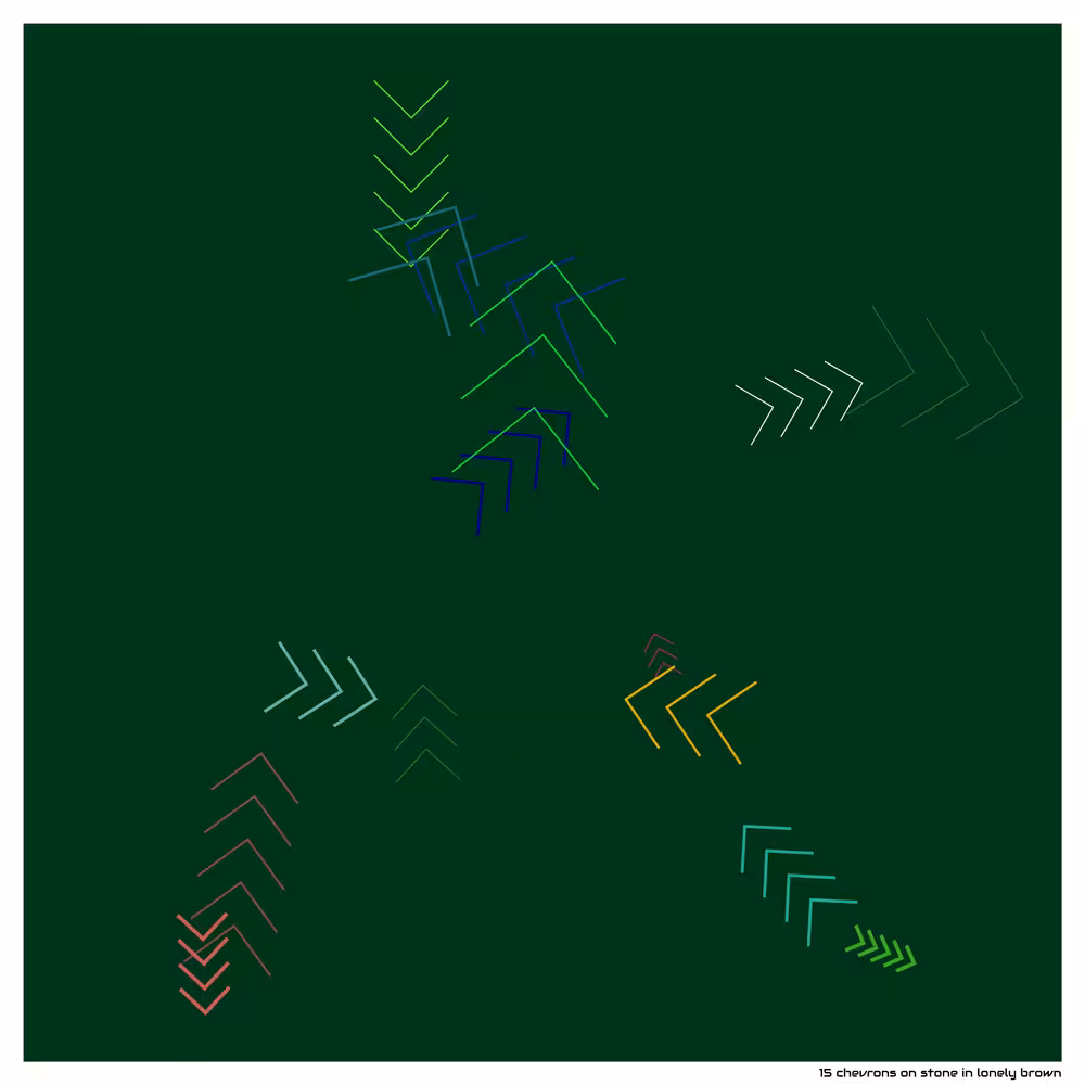 15 chevrons on stone in lonely brown