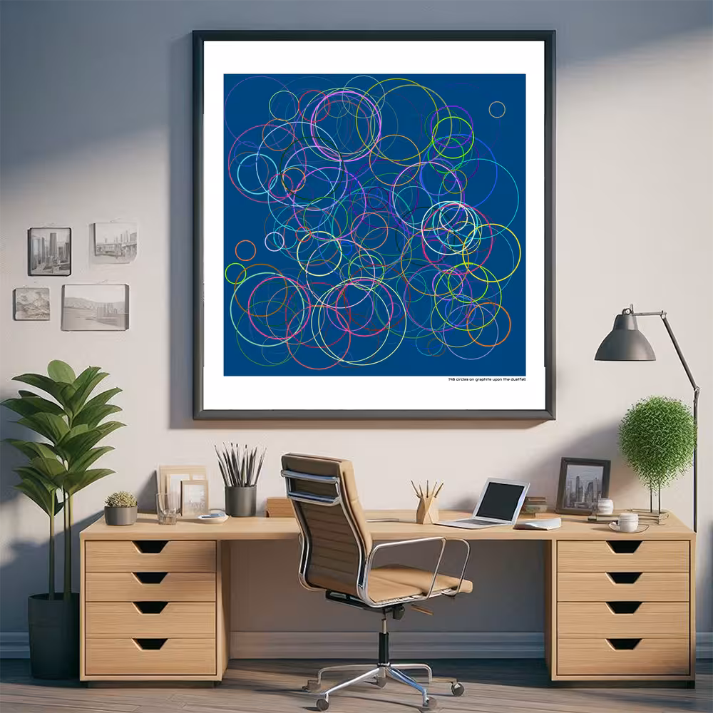 148 circles on graphite upon the dustfall in room setting