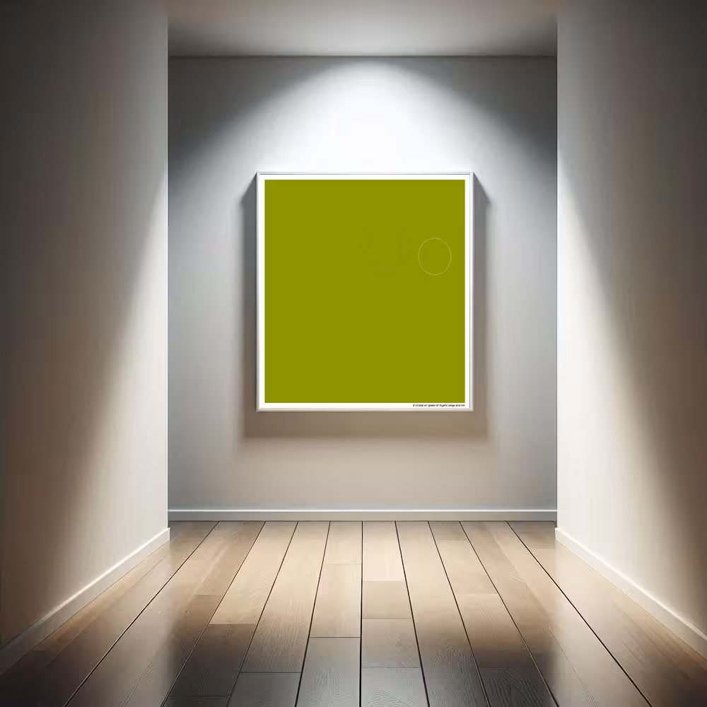 2 circles on gleam of mystic beige and ink in room setting