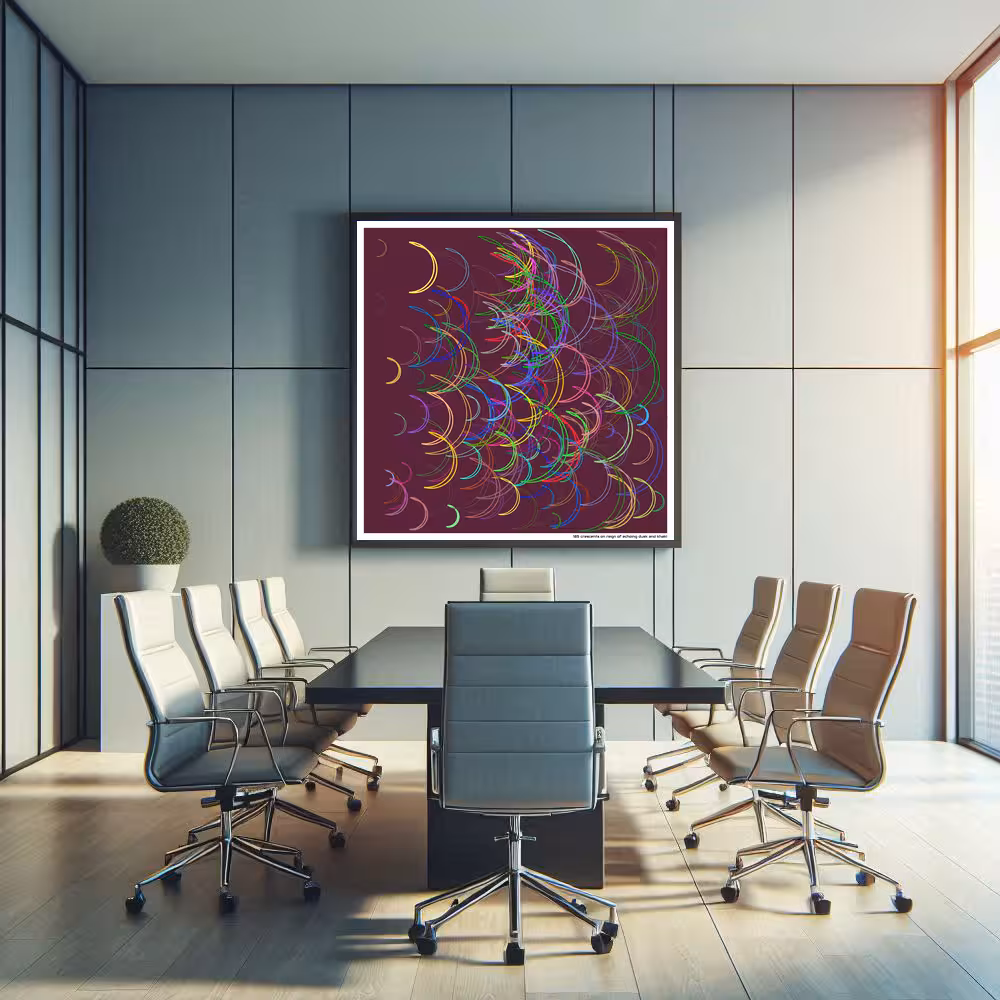 185 crescents on reign of echoing dusk and khaki in room setting