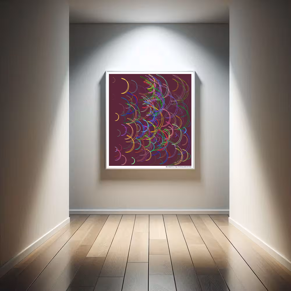 185 crescents on reign of echoing dusk and khaki in room setting