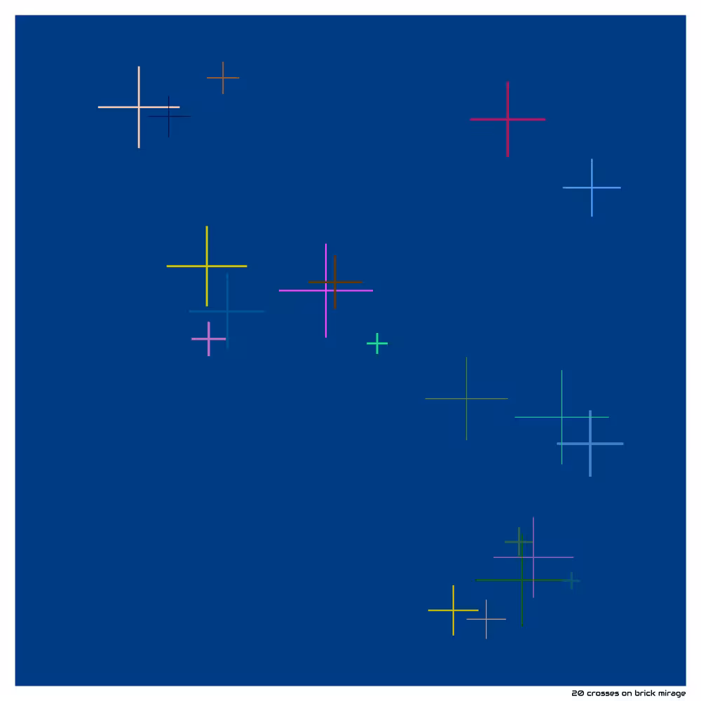 20 crosses on brick mirage