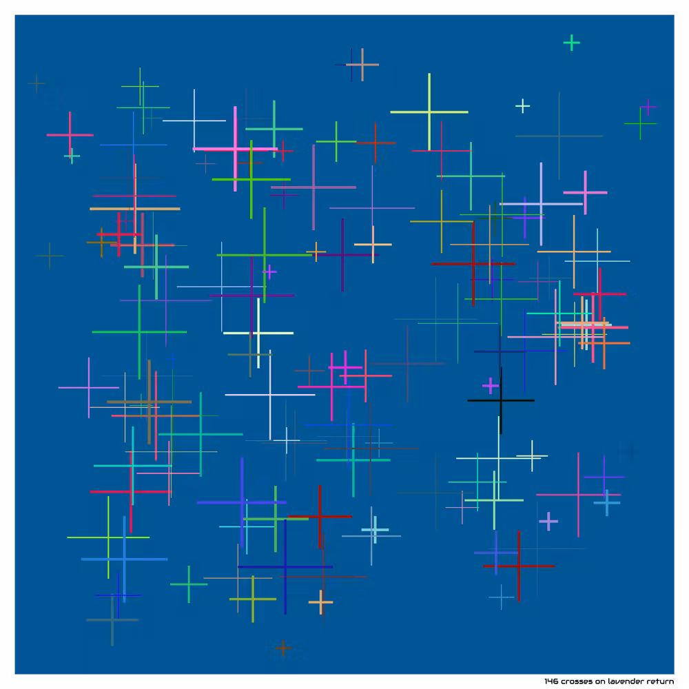 146 crosses on lavender return