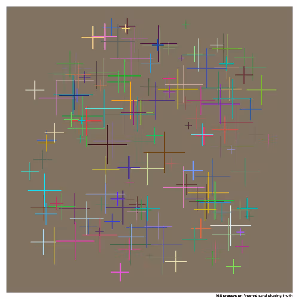 165 crosses on frosted sand chasing truth