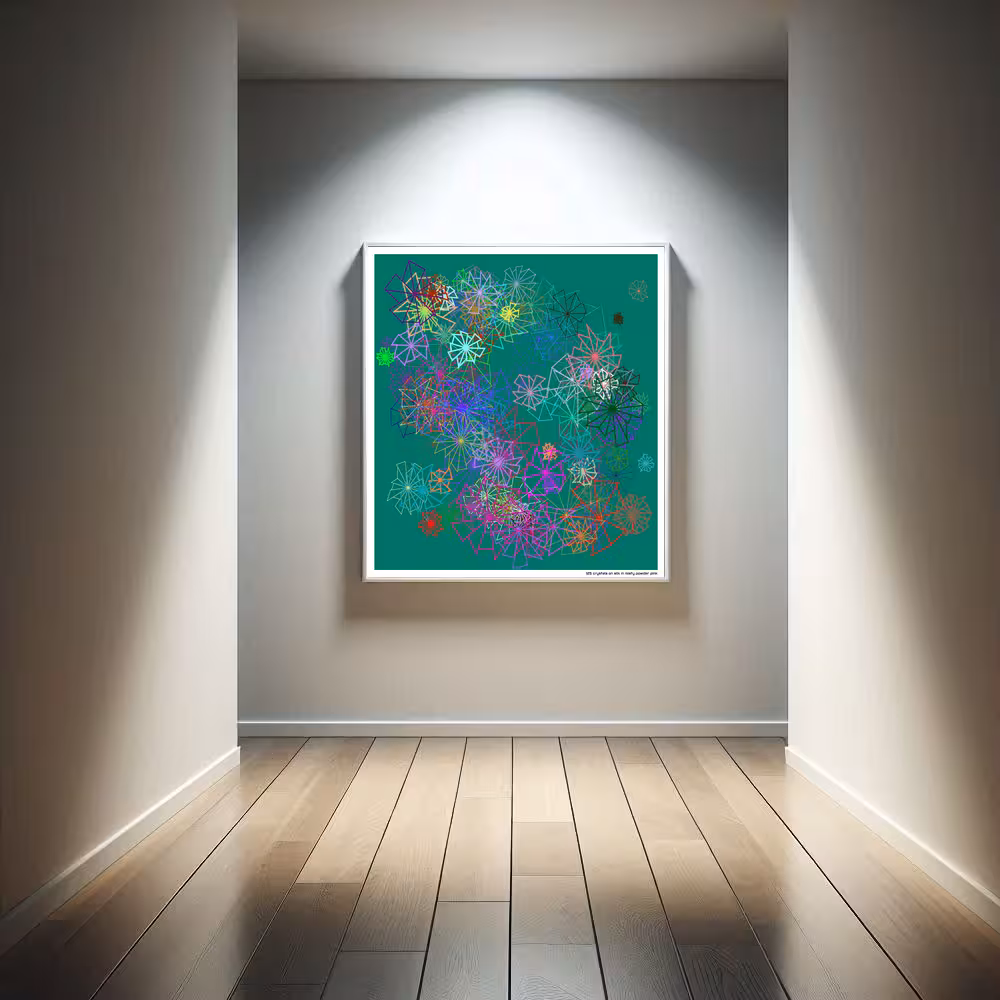 125 crystals on silk in misty powder pink in room setting