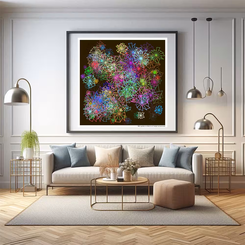 180 crystals on chilled ink of twilight and serenade in room setting