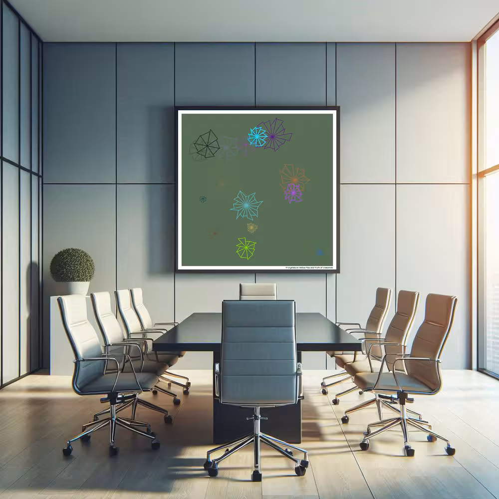 17 crystals on mellow flax and truth of crescendo in room setting