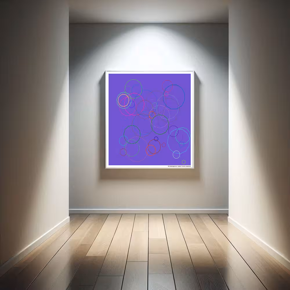 53 dodecagons on radiant forest crescendo in room setting