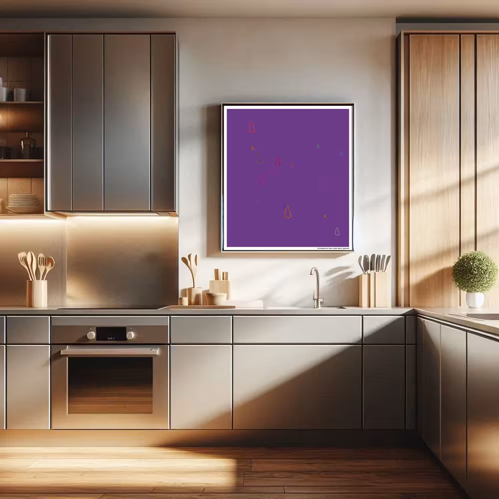 16 droplets on linen under silent graphite in room setting