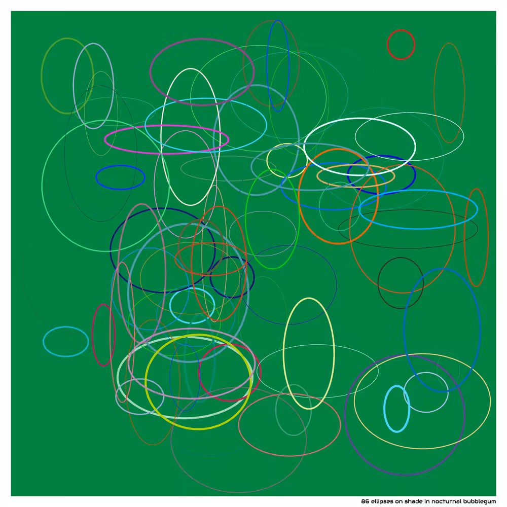 86 ellipses on shade in nocturnal bubblegum