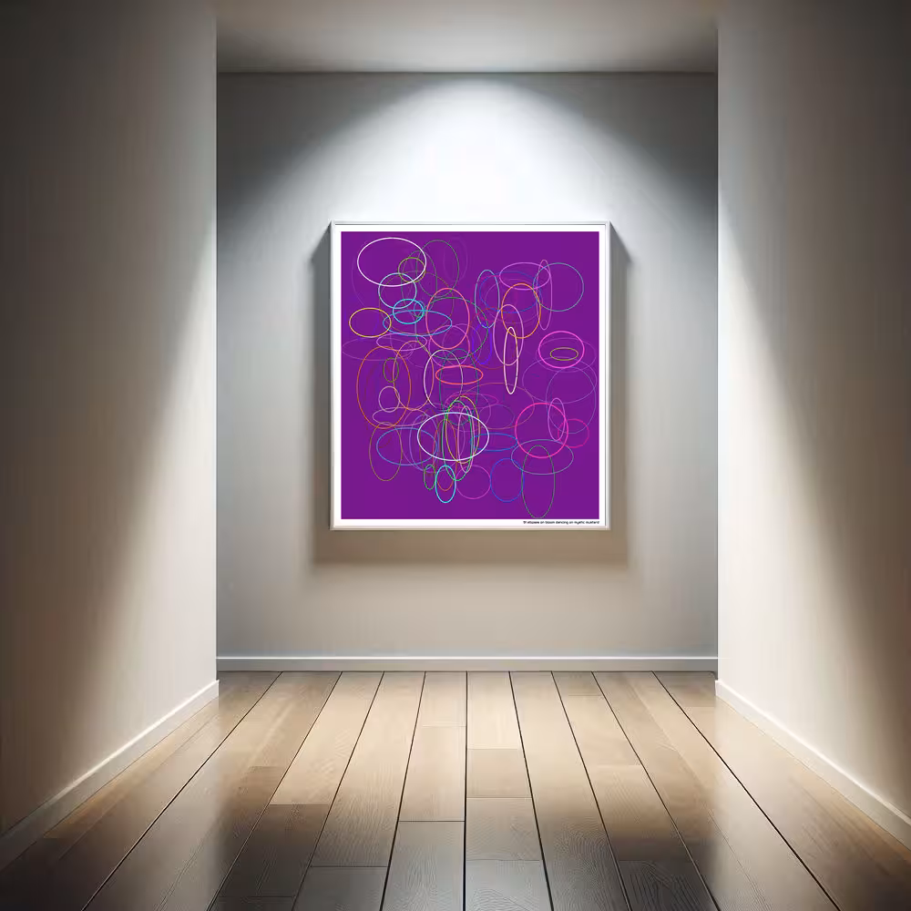 91 ellipses on bloom dancing on mystic mustard in room setting