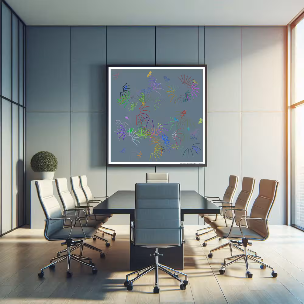 102 fans on smoke among velvety brick in room setting