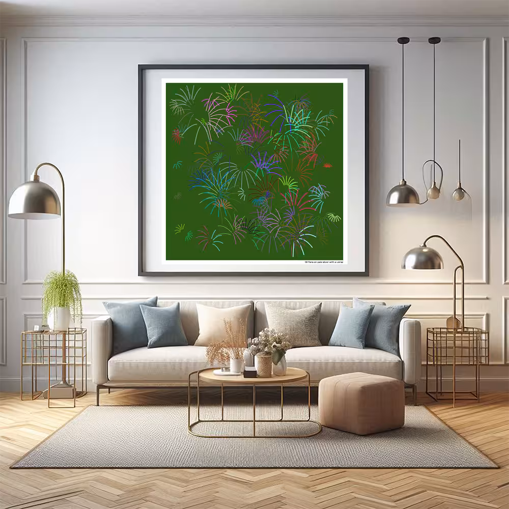 131 fans on pale silver with a verse in room setting