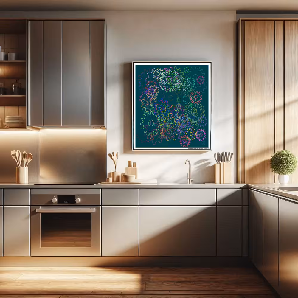 96 gears on cloud from burnished terracotta in room setting