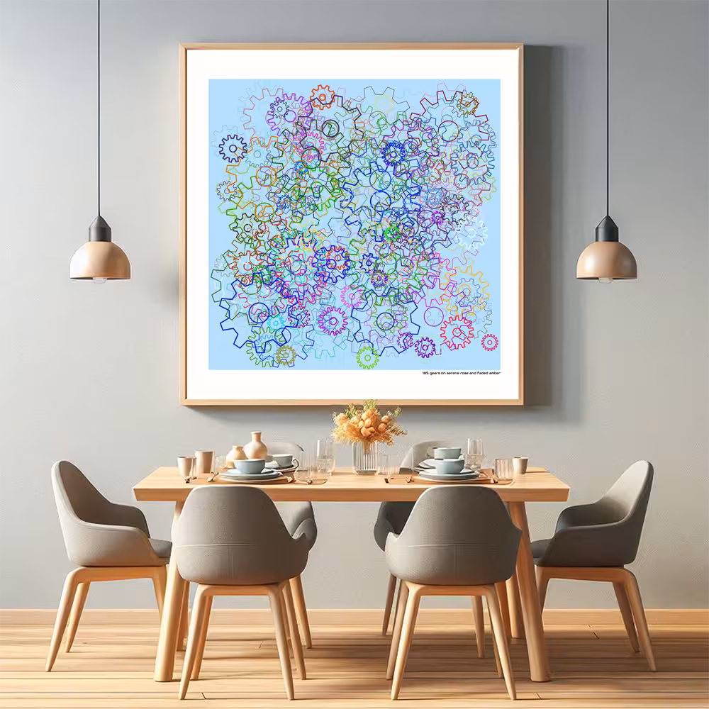185 gears on serene rose and faded amber in room setting