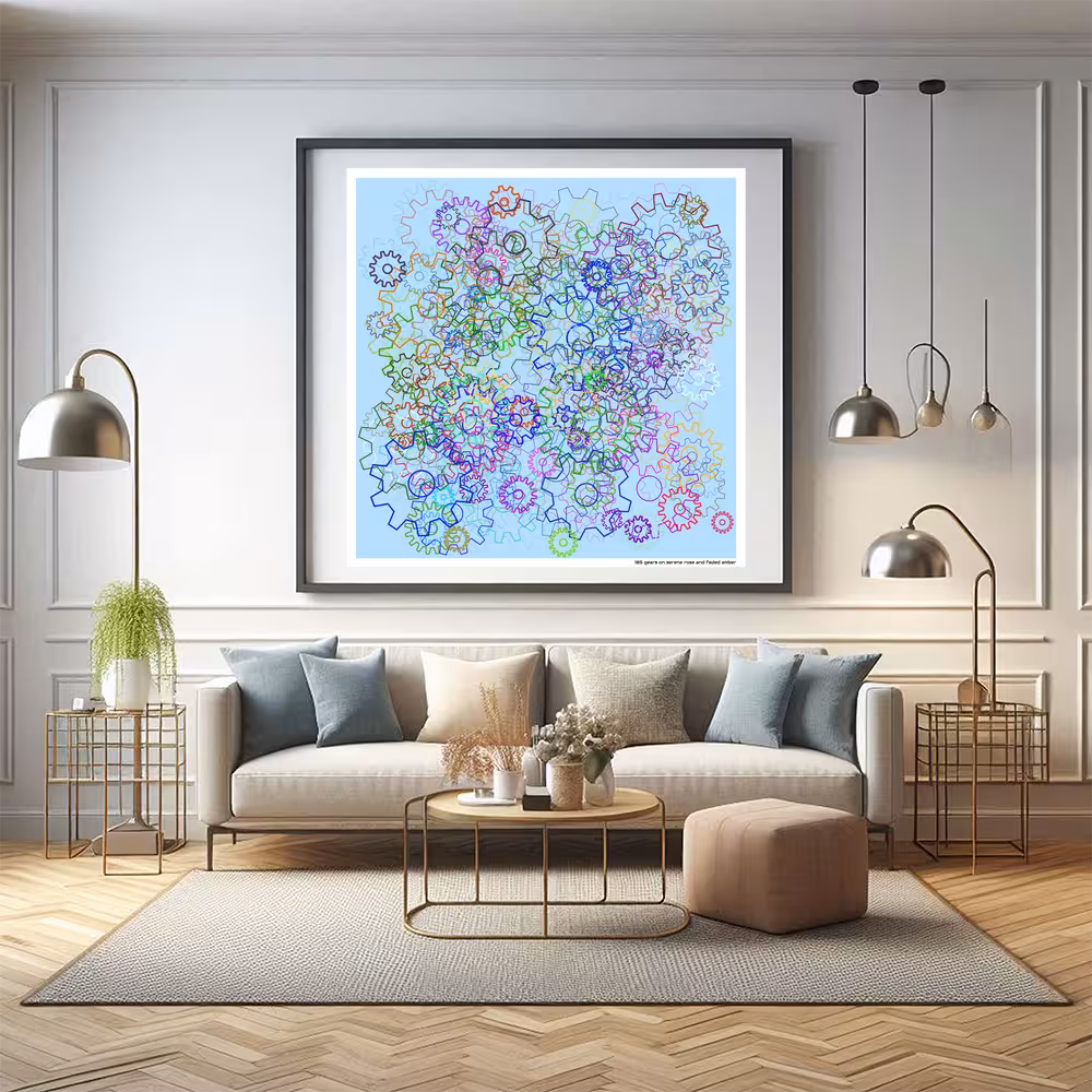 185 gears on serene rose and faded amber in room setting