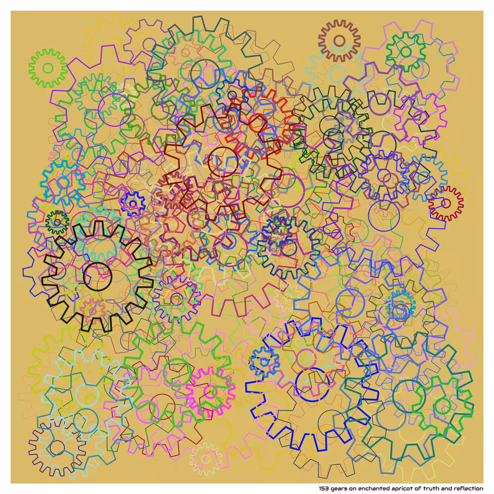 153 gears on enchanted apricot of truth and reflection