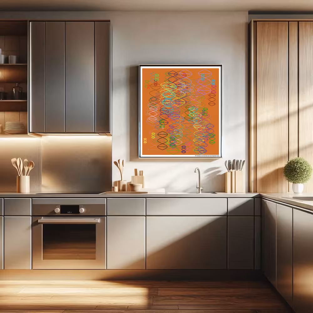 144 helixes on enchanted dust and bleached haze in room setting