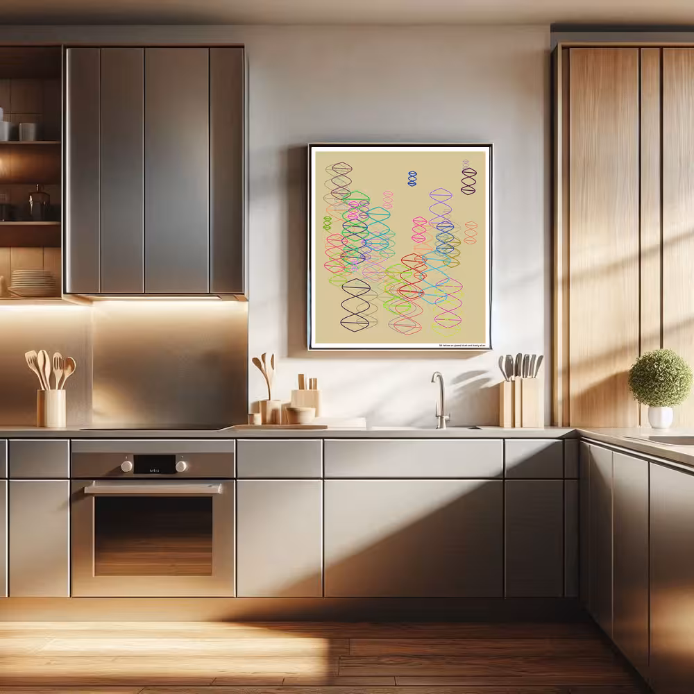 52 helixes on glazed blush and dusty silver in room setting