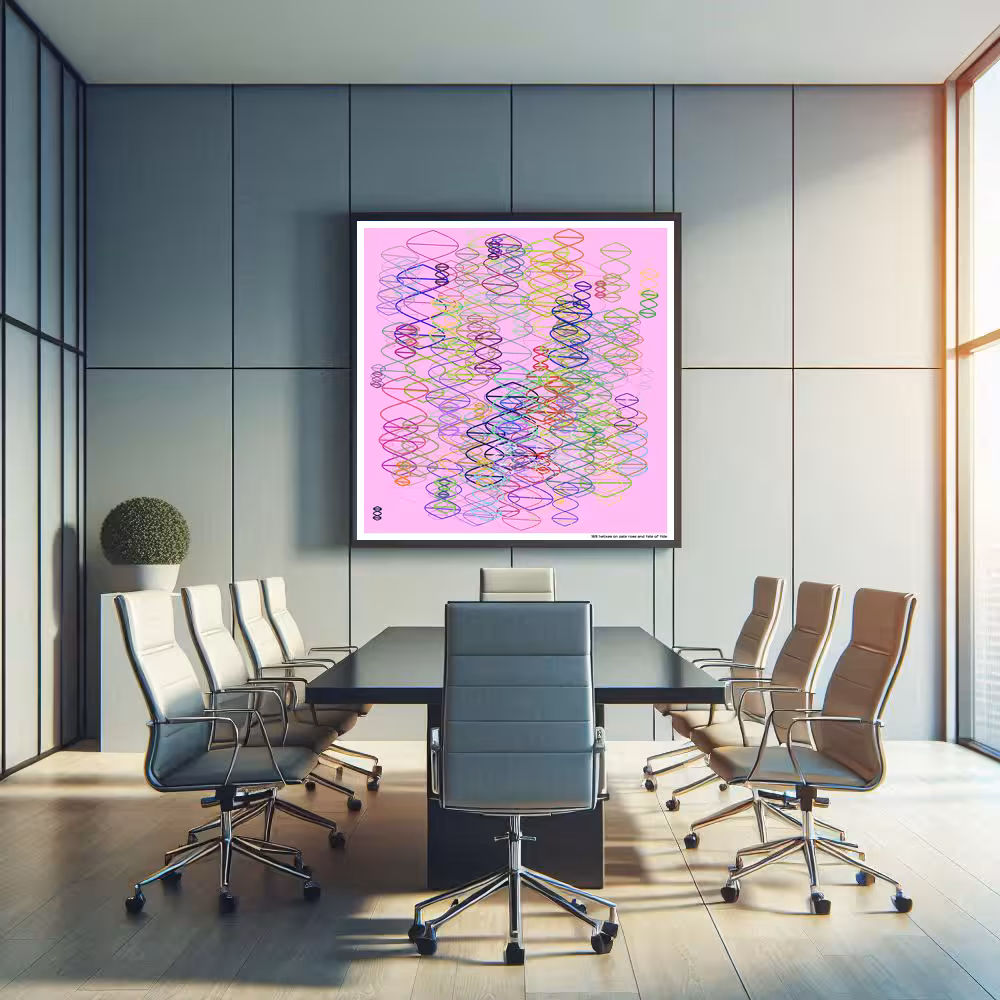 169 helixes on pale rose and tale of tide in room setting