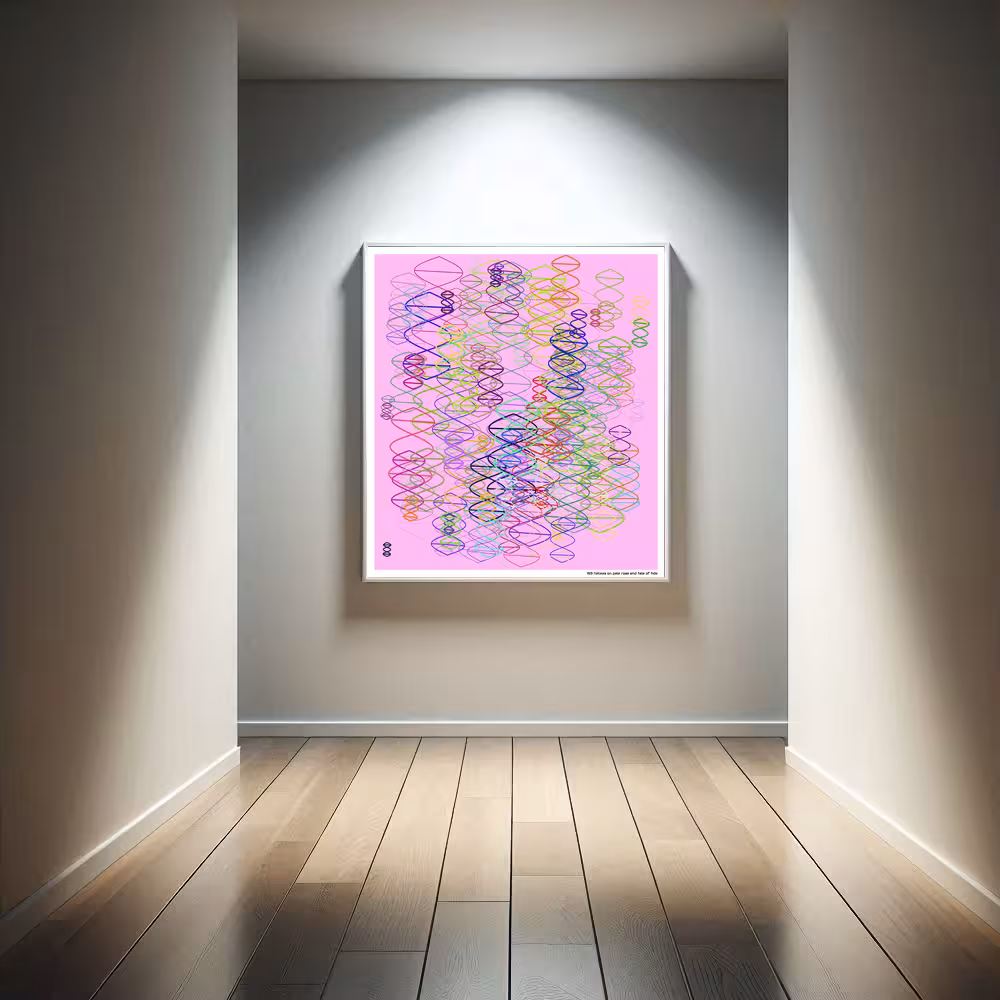 169 helixes on pale rose and tale of tide in room setting