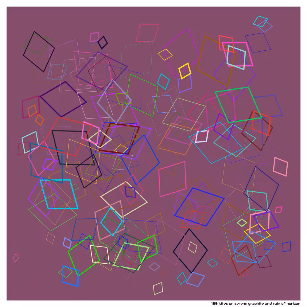 159 kites on serene graphite and ruin of horizon