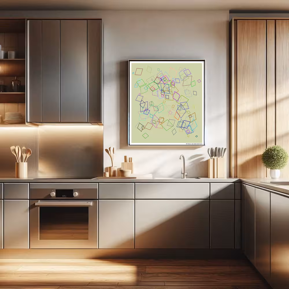 137 kites on rose inside stained sand in room setting