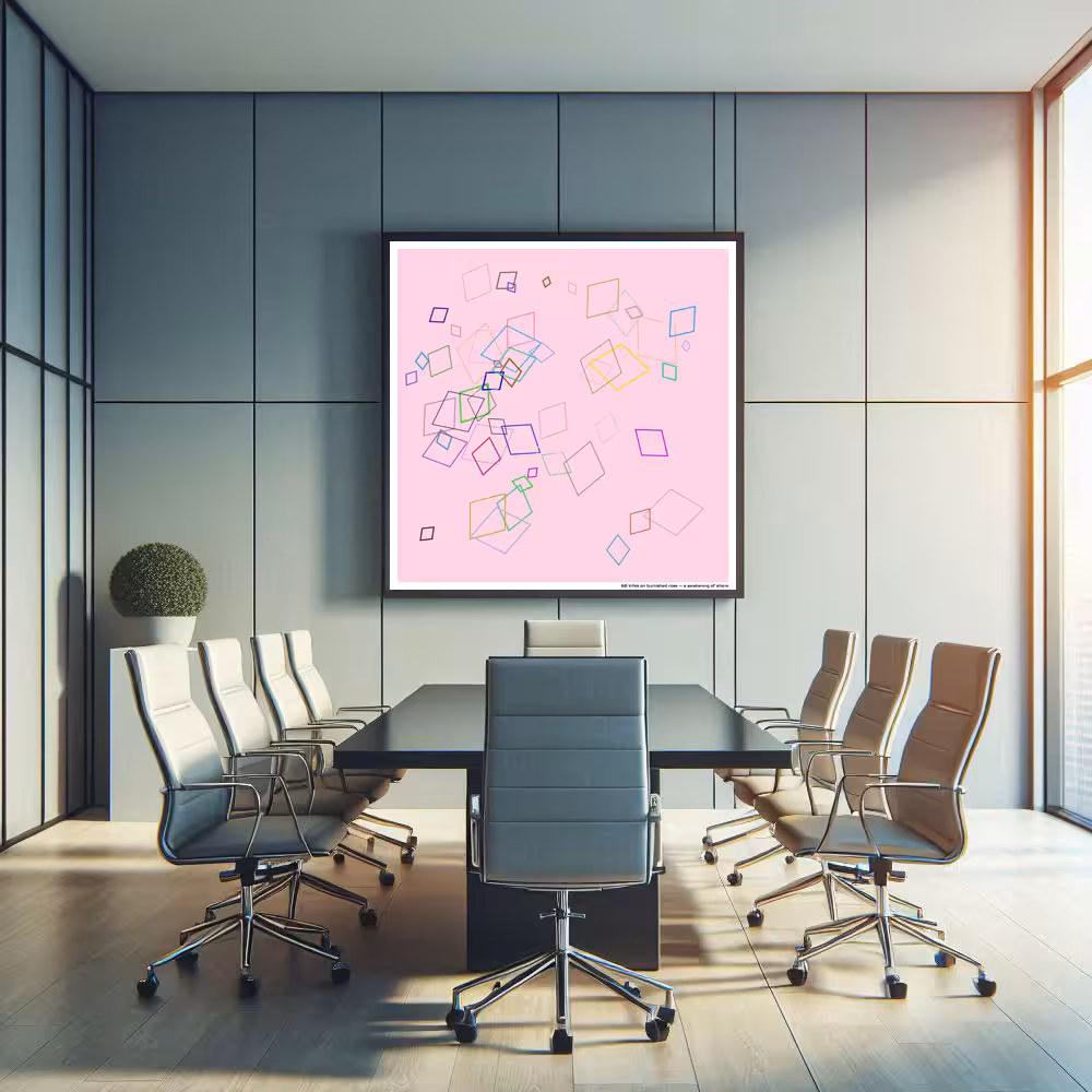 60 kites on burnished rose — a awakening of storm in room setting